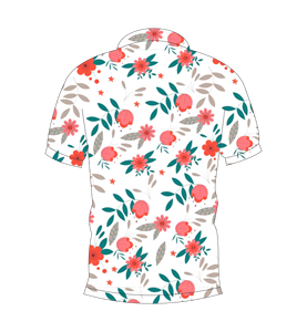 เสื้อโปโลพิมพ์ลายดอกไม้สีขาวสำหรับผู้ชายแขนสั้นลำลองแฟชั่นฤดูร้อนเสื้อโปโลกอล์ฟ - Product Image 5