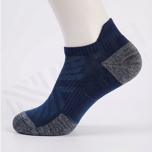 Ankle <b>Socks</b> Geometric Pattern Blue Breathable Running Sports <b>Socks</b> for Adults Summer Thin Knitted <b>Polyester</b> Spandex - Product Image 3