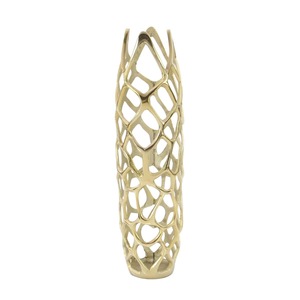 <b>Gold</b> Luxury Modern Handmade Tall Wedding Aluminium Floor Flower Vase with Customizable Colors - Product Image 3