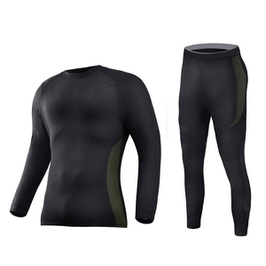 Conjunto de Compresión Ligero y Transpirable de Tela Elástica para Hombre, para Entrenamiento en Gimnasio, Running y Fitness - Product Image 1