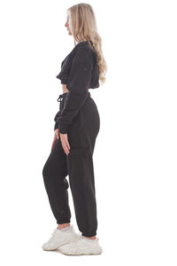 Pantalones Deportivos de Felpa 100% Algodón para Mujer, Diseño Casual de Invierno, Transpirables, Cortavientos, Pantalones Cortos Deportivos - Product Image 2