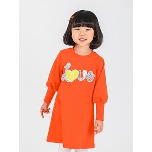 Vestido Coreano OZKIZ para Niñas, 100% Algodón Chifón, con Apliques, Venta al Por Mayor para 2-6 Años, Primavera/Otoño - Product Image 1