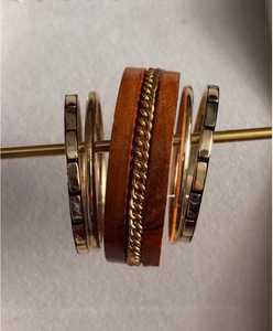 Pulseras de Madera Grandes y Gruesas al por Mayor, Brazaletes de Estilo Bohemio Geométrico Hechos a Mano, Joyería para Mujer Chapada en Cobre Antiguo - Product Image 5