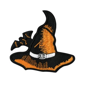 Aplique de tela termoadhesivo de PVC con relieve 3D de sombrero de bruja, bordado, decorativo, para manualidades de Halloween, para ropa y regalos - Product Image 3