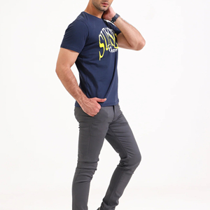 Camiseta Deportiva Personalizada para Hombre, 100% Algodón, Transpirable, de Secado Rápido, Manga Corta, Ropa Deportiva Informal - Product Image 5