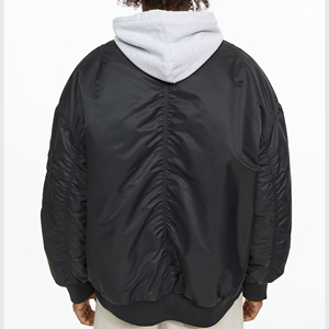 Wholesale High Street Style Men's <b>Winter</b> <b>Waterproof</b> Polyester Satin Bomber <b>Jackets</b> Custom Made 2026 Plus Size High Quality Front - Product Image 6