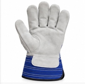 Gants de rigger canadiens en cuir lisse, durables, respirants, flexibles, antidérapants, résistants à la chaleur, avec manchette renforcée, personnalisables - Product Image 3