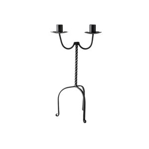 Support à bougies chauffe-plat en fer à 4 niveaux, écologique, finition noire thermolaquée, pour la décoration de chambre et de cuisine - Product Image 6