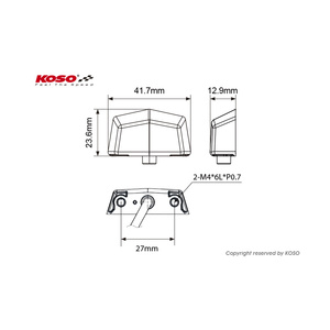 Feu arrière universel KOSO GL-03 à LED pour moto, clignotant de frein - Product Image 4