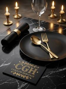 Juego de utensilios de cocina de metal chapado en oro, los más vendidos, con mango largo para cocinar, hornear, freír, asar, mezclar, remover y servir alimentos - Product Image 2