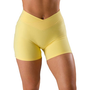 Shorts de Yoga Casuales y Elegantes para Mujer, Cintura Elástica, Secado Rápido, Transpirables, Color Sólido, Precio al por Mayor, Nuevo Diseño - Product Image 1