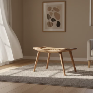 เก้าอี้ไม้สักทำมือยี่ห้อ Eun สไตล์ร่วมสมัยแบบมินิมอล พร้อมการตกแต่งแบบธรรมชาติรักษ์โลก เหมาะสำหรับตกแต่งบ้าน รีสอร์ท และเฟอร์นิเจอร์ร้านกาแฟ - Product Image 6