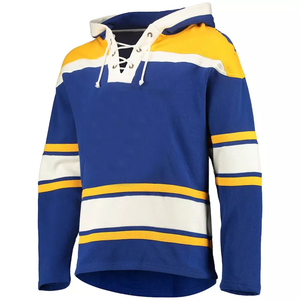 Men's Red Ice Hockey Jersey Hooded Full Sleeve Striped Polyester Regular Fit All Seasons Apparel <b>Athletic</b> Streetwear Jersey Men - Product Image 4