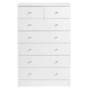 Comò Moderno Semplice Bianco a 7 Cassetti - Product Image 6