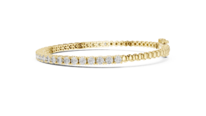 Pulsera larga moderna y elegante de plata y oro de 10 quilates para mujer Pulseras y brazaletes de diamantes para cada ocasión - Product Image 5