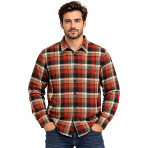 Heavyweight Check <b>Men</b> Flannel <b>Shirt</b> Fleece Lined Winter Warm <b>Shirt</b> Long Sleeve Casual Button Up <b>Thermal</b> Work <b>Shirt</b> - Product Image 2