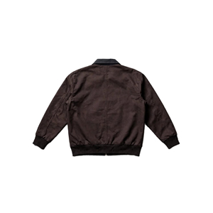 Custom Solid Winter Loose Vintage Work <b>Jacket</b> Men Brown Canvas Detroit <b>Jacket</b> <b>Corduroy</b> Collar Quilted Lined Brass Zipper - Product Image 2