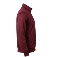 Veste polaire bordeaux pour homme, entièrement zippée, col montant, décontractée, respirante, en polyester, avec logo frontal, pour l'hiver, motif à carreaux, 240g