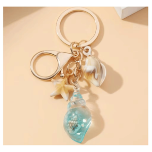 Porte-clés Coquillage Fait Main en Coquille Naturelle, Pendentif de Plage Mignon, Accessoire de Sac d'Été, Cadeau pour Femme - Product Image 3