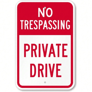 CIFbuy Señal de Tráfico Metálica Resistente a la Intemperie, Señal de Advertencia de Prohibido el Paso para Vehículos Privados, TikTok para Servicio de Recogida Temu - Product Image 1