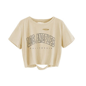 Chemises crop top oversize pour femmes, vêtements streetwear pour femmes, t-shirts crop top à manches courtes, chemises crop top personnalisées 100% coton - Product Image 2