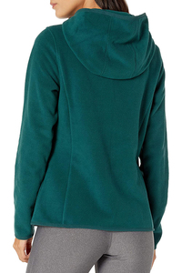 OEM personalizado de las mujeres de manga larga con capucha de cremallera completa chaqueta de lana Polar 100% poliéster logotipo frontal bolsillos de cierre para el invierno - Product Image 2