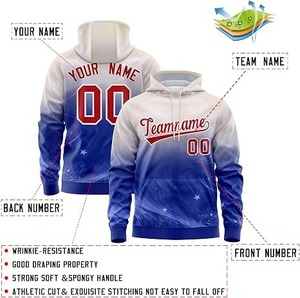 Custom Unisex <b>Pink</b> Green Gradient <b>Hoodie</b> Sublimated Polyester Fleece Team Name Number Breathable Regular Fit OEM ODM - Product Image 2