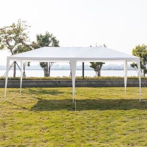 Tenda per Feste all'Aperto Bianca 3x6m, Struttura in Ferro Verniciato con Rivestimento in PE, per Matrimoni ed Eventi - Product Image 2