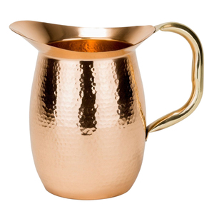 Handcrafted Hand-Hammered Pure Copper <b>Jug</b> Premium Ayurvedic Copper Water Pitcher with Handle for Hotel Restaurant Tableware - Product Image 5