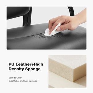 Sedia da Ufficio Direzionale per Ospiti - Elegante Sedia da Scrivania in Pelle PU con Supporto Lombare e Braccioli Imbottiti - Product Image 4