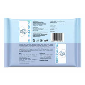 Lingettes humides pour bébé Mummagodi – Lingettes douces et délicates sans alcool pour nouveau-nés et peaux sensibles |   Hydratant jetable - Product Image 2