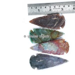 Punta de flecha de ágata natural de 5 a 5,5 pulgadas para proyectos artesanales Punta de flecha de ágata hecha a mano Calidad de exportación Punta de flecha de ágata Precio a granel - Product Image 2