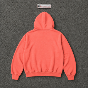Sudadera con capucha extragrande rosa coral con logo de signo de dólar, diseño gráfico personalizado de ropa urbana, sudadera con capucha unisex informal a la moda. - Product Image 6