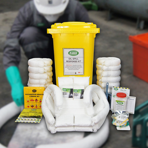 Oil Spill Kit 240L Bin Container Oil Only Absorbent Pads Sock Industrial Emergency Spill Response Leak Cleanup Equipment Made - Product Image 1
