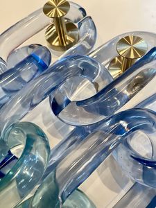 Jarrón de Pared con Cadena de Resina Epoxi, Decoración del Hogar, Diseño Rústico Moderno, Color Personalizado - Product Image 5