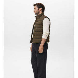 Chaleco Acolchado de Plumón para Hombre, Cálido para Invierno, con Bolsillos con Cremallera, Resistente al Viento, Chaqueta Sólida, Gruesa, Acolchada, Ligera, Transpirable - Product Image 4