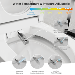 Luxury Tankless Smart <b>Toilet</b> Bidet ADA USB Blackout Flush LED Instant <b>Warm</b> Water Heated <b>Seat</b> Foam Shield <b>Warm</b> Air Dryer <b>Toilet</b> - Product Image 6