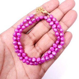 Pink Freshwater Pearl Potato Choker Necklace 8MM Natural Freshwater Pearl Necklace Genuine Pearl Jewelry For Women Wholesale - Product Image 6