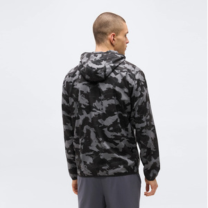 Wholesale Men's Camouflage Print Hooded Soft Shell <b>Jacket</b> Zip Front Water Resistant Regular Fit All Seasons Outdoor Wear - Product Image 2