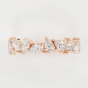 Anillo de Eternidad de Diamantes de Corte Mixto de 5 CTW en Oro de 14K, Anillo de Boda con Diamantes Cultivados en Laboratorio, Joyería Fina - Product Image 6