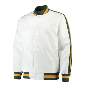 Unisex Wool <b>Leather</b> Sleeve Varsity Bomber <b>Jacket</b> Streetwear <b>Winter</b> Windproof Eco-Friendly High Quality Wholesale - Product Image 3