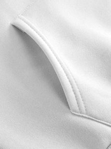 Sweat-shirt à capuche blanc surdimensionné avec nœud imprimé léopard au dos, pull décontracté unisexe en tricot - Product Image 3