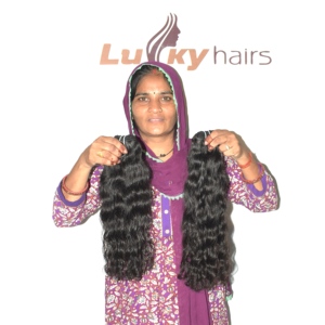 Extensiones de Cabello Humano Indio Rizado con Corte Recto, Doble Trama, Virgen Remy, Puntas Gruesas, Negro Natural Definido - Product Image 6