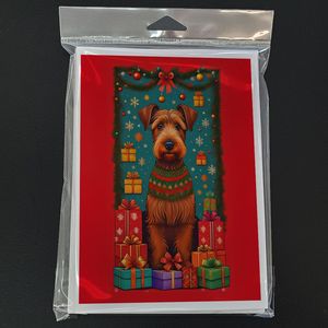 Irish Terrier lunatique A7 taille 5x7 cartes de voeux vierges paquet de 8 avec enveloppes pour les fêtes de Noël - Product Image 3