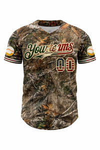 Maillot de baseball américain unisexe de haute qualité, camouflage, respirant, 100% polyester, manches courtes, sangle réglable, grande taille, fabrication OEM - Product Image 3