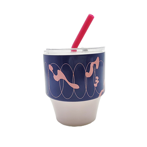 12oz <b>Double</b> <b>Wall</b> Vacuum Insulated Coffee Tumbler with Splash-proof Straw Lid - Product Image 2