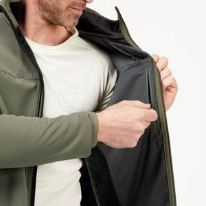 Veste softshell pour homme personnalisée, écologique, col montant, logo sur le devant, légère, respirante, pour l'hiver - Product Image 5