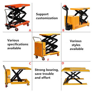 150KG plate-forme camion manuel hydraulique ciseaux Table élévatrice bouton poussoir contrôle 4 roues pivotantes verrouillage au sol 150mm hauteur de levage 1 - Product Image 4