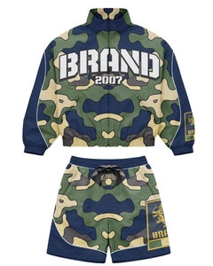 Custom Solid Lightweight Camouflage Printed Windbreaker High Quality Breathable Nylon <b>Set</b> Summer Sport Custom Print Windbreaker - Product Image 4
