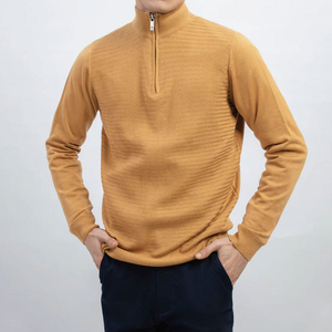 Sudadera de cuello alto con cremallera de un cuarto y cuello redondo para hombre, de forro polar, de alta calidad, al por mayor, con servicio OEM - Product Image 6